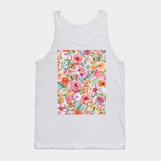 Kittens in flowers IV Tank Top by CatyArte